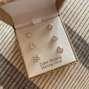 Nanette Lepore 3 piece Sterling silver earrings